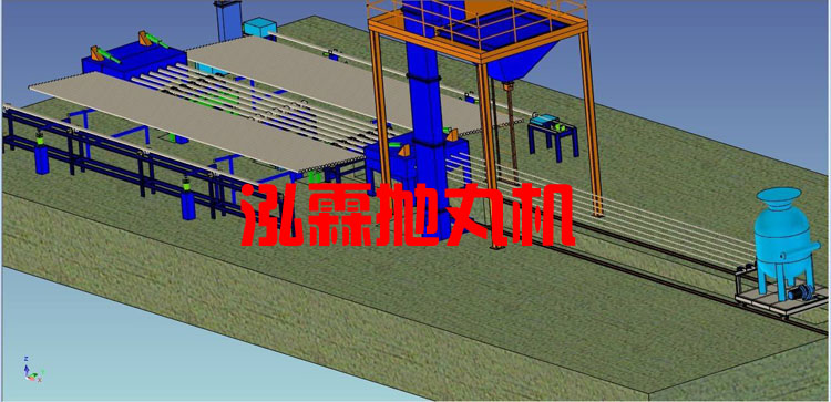 鋼管內(nèi)壁噴砂除銹拋丸機設(shè)備 鋼管內(nèi)壁噴砂除銹拋丸機設(shè)備