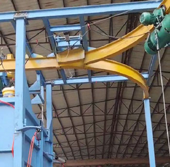 雙吊鉤式拋丸機(jī)好還是單吊鉤式拋丸機(jī)好？